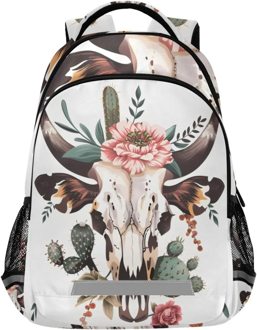 Sheep Goat Skull Bones Backpack 3rd 4th 5th Grade School Bookbag Travel Laptop Daypack Bag for Boys Girls