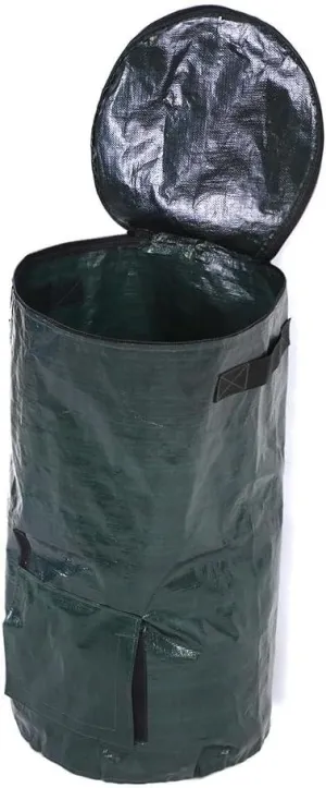 Shipenophy Collapsible Compost Bag, 13.8 x 23.6 inch Organic Waste Kitchen Garden Yard Compost Bag PE Cloth Planter Lawn and Leaf Bags Garden Bag Yard Waste Bag(13.8 x 23.6 inch)