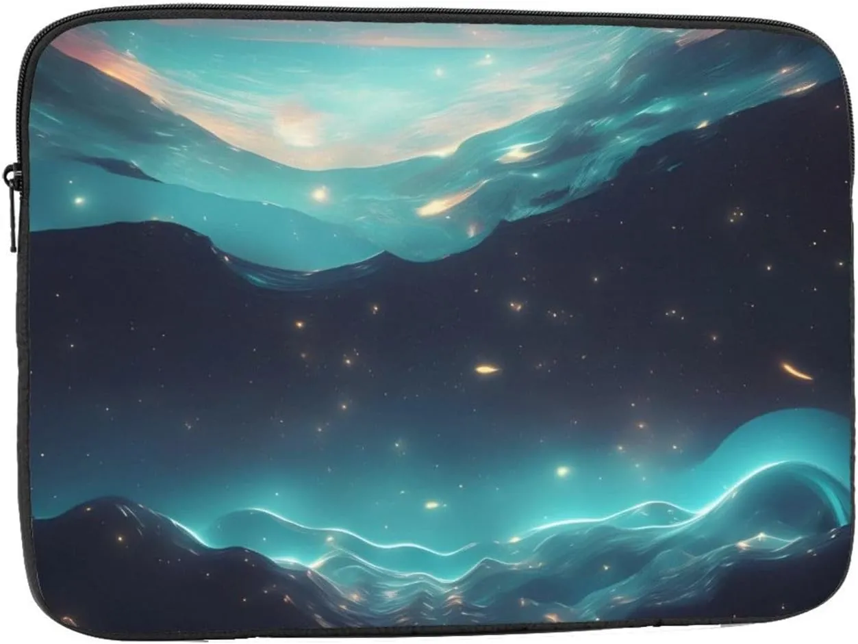 Shockproof Portable Laptop Sleeve Bag 17 inch - for Men and Women Business Travel, School, and Office Use Science Fiction Stars Prints