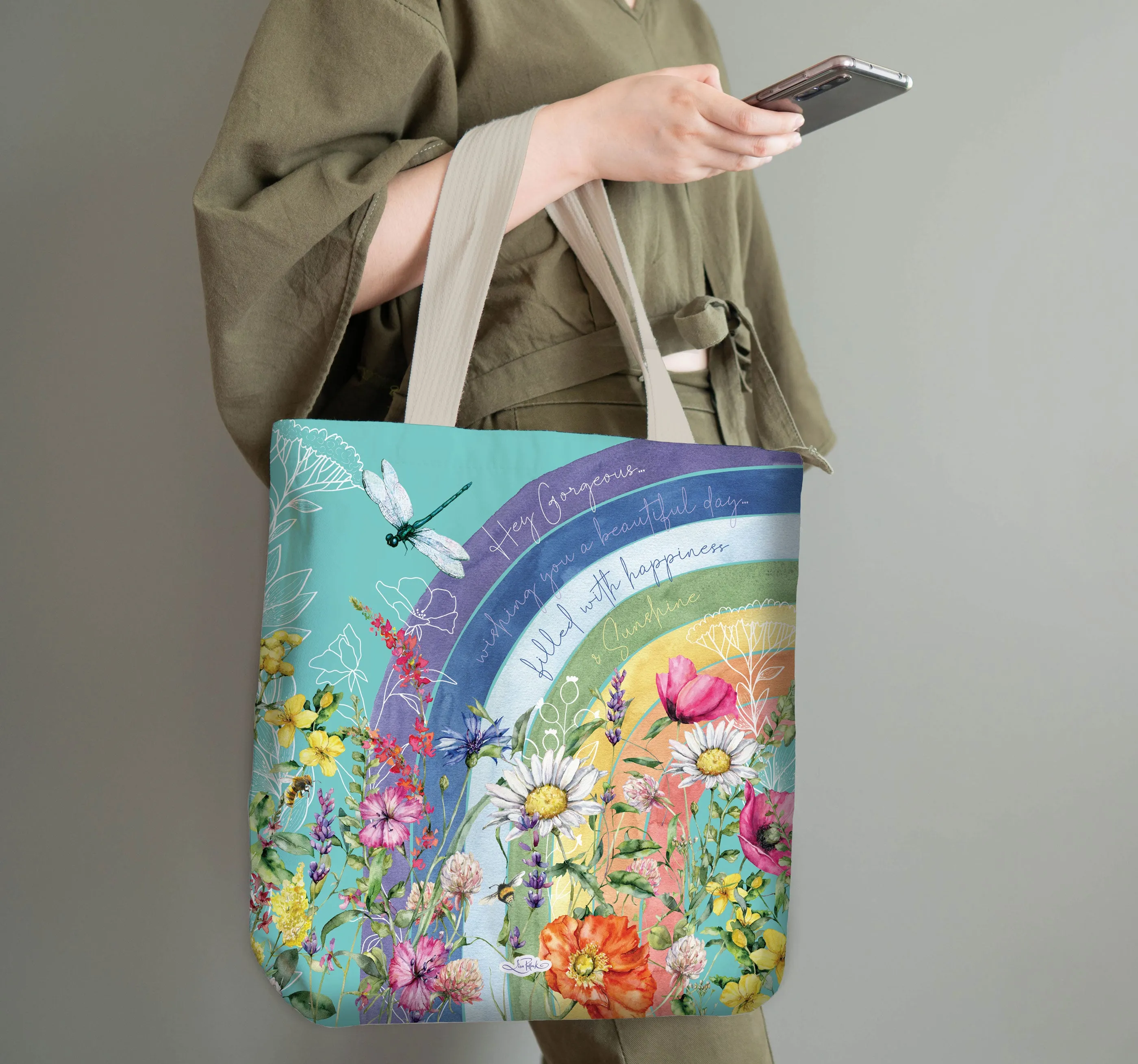 Shopping Bag - Rainbow Wildflowers