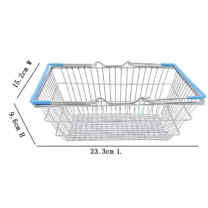 Shopping Basket with Blue Handle