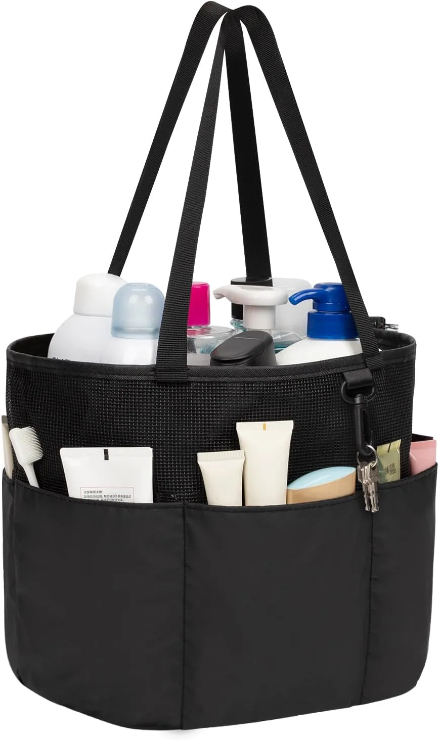 Shower Caddy Portable, Travel Toiletry Bag for Women Men, Large Capacity Mesh Shower Caddy Quick Dry Bathroom Bag for College Dorm Room, Bathroom, Gym, Swimming, Camping, Beach, Traveling