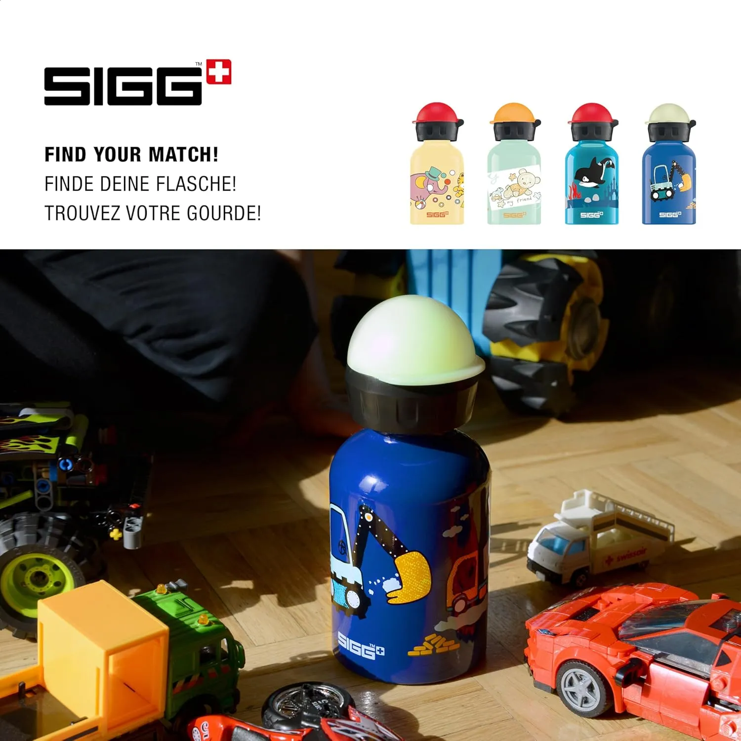 Sigg - Kids Water Bottle - KBT - Made in Switzerland - Leakproof - BPA Free - for Kindergarten, Preschool, School 10 Oz