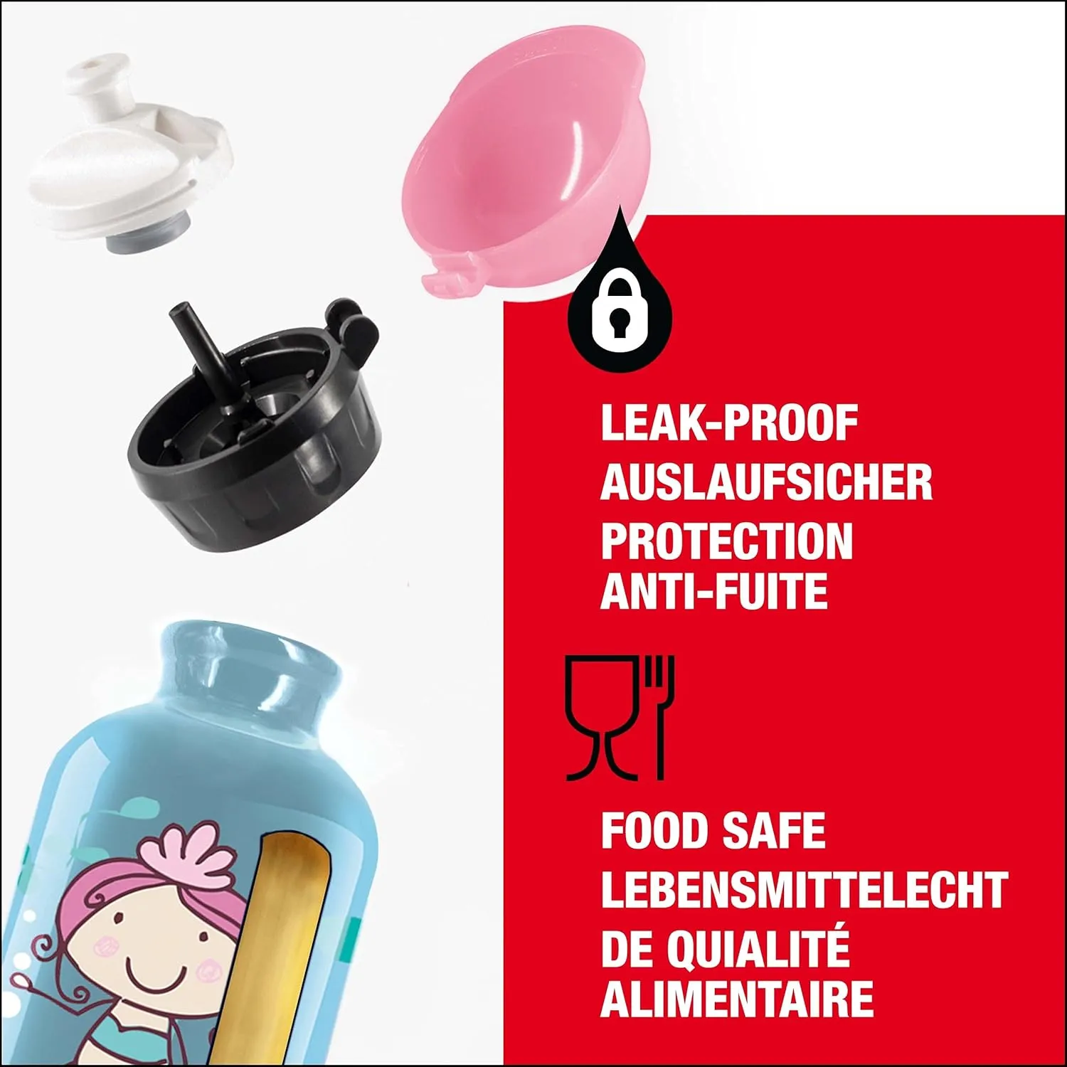 Sigg - Kids Water Bottle - KBT - Made in Switzerland - Neutral Taste - Leakproof - Lightweight - School, Sports - 14 Oz