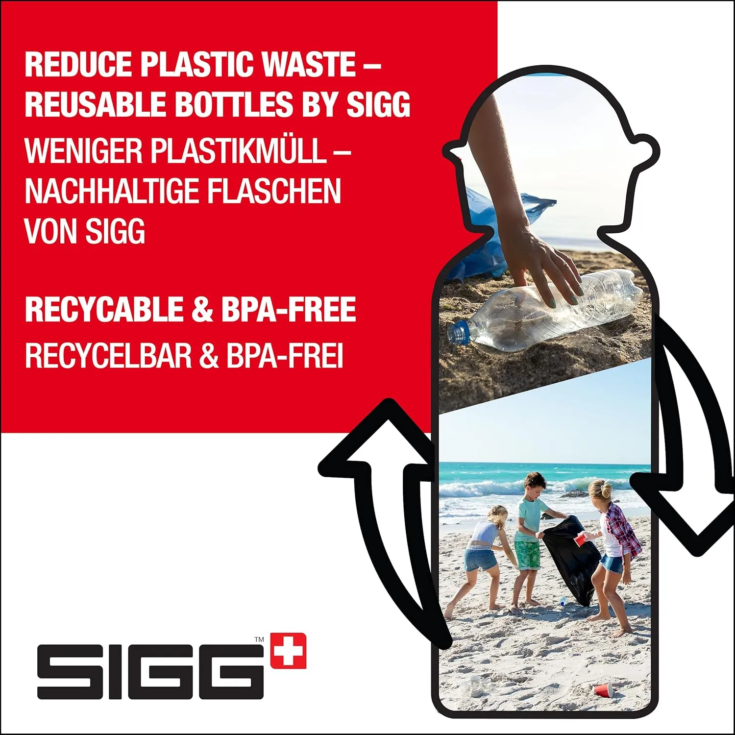 Sigg - Kids Water Bottle - KBT - Made in Switzerland - Neutral Taste - Leakproof - Lightweight - School, Sports - 14 Oz