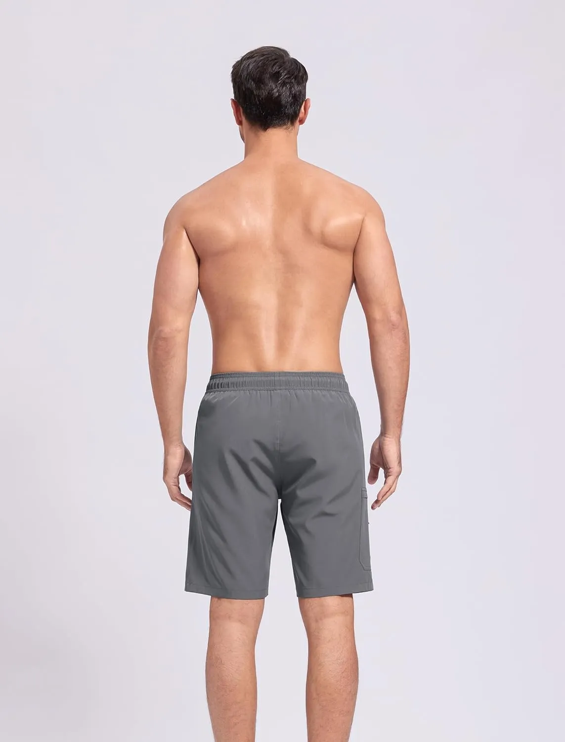 SILKWORLD Mens Swim Trunks Quick Dry Bathing Suit 9 Inch Swim Shorts with Mesh Lining and Zipper Cargo Pockets