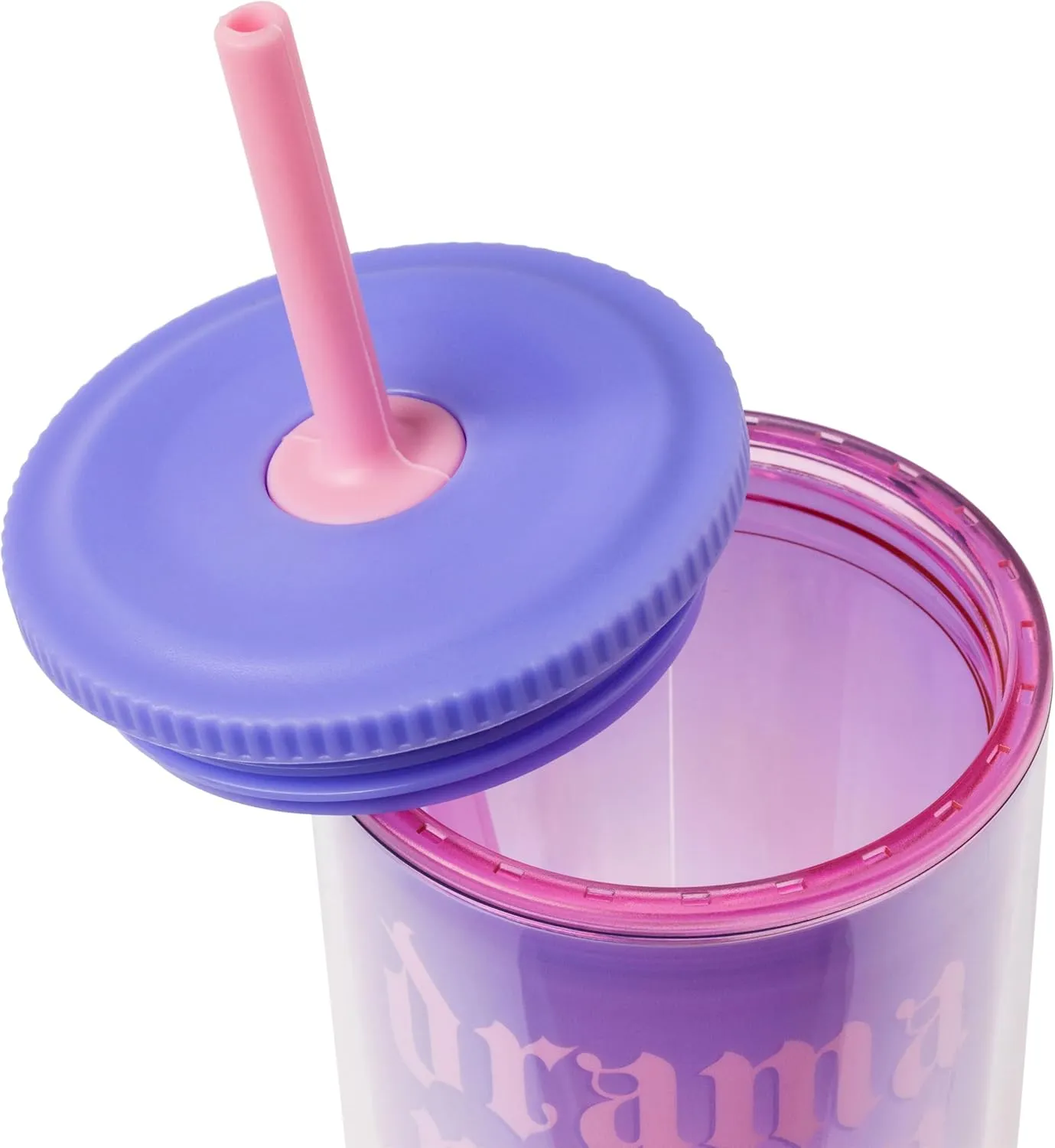 Silver Buffalo Bratz Drama Mama Featuring Cloe, Yasmin, Jade, and Sasha Plastic Tumbler Cold Cup with Lid and Straw, 20 Ounces