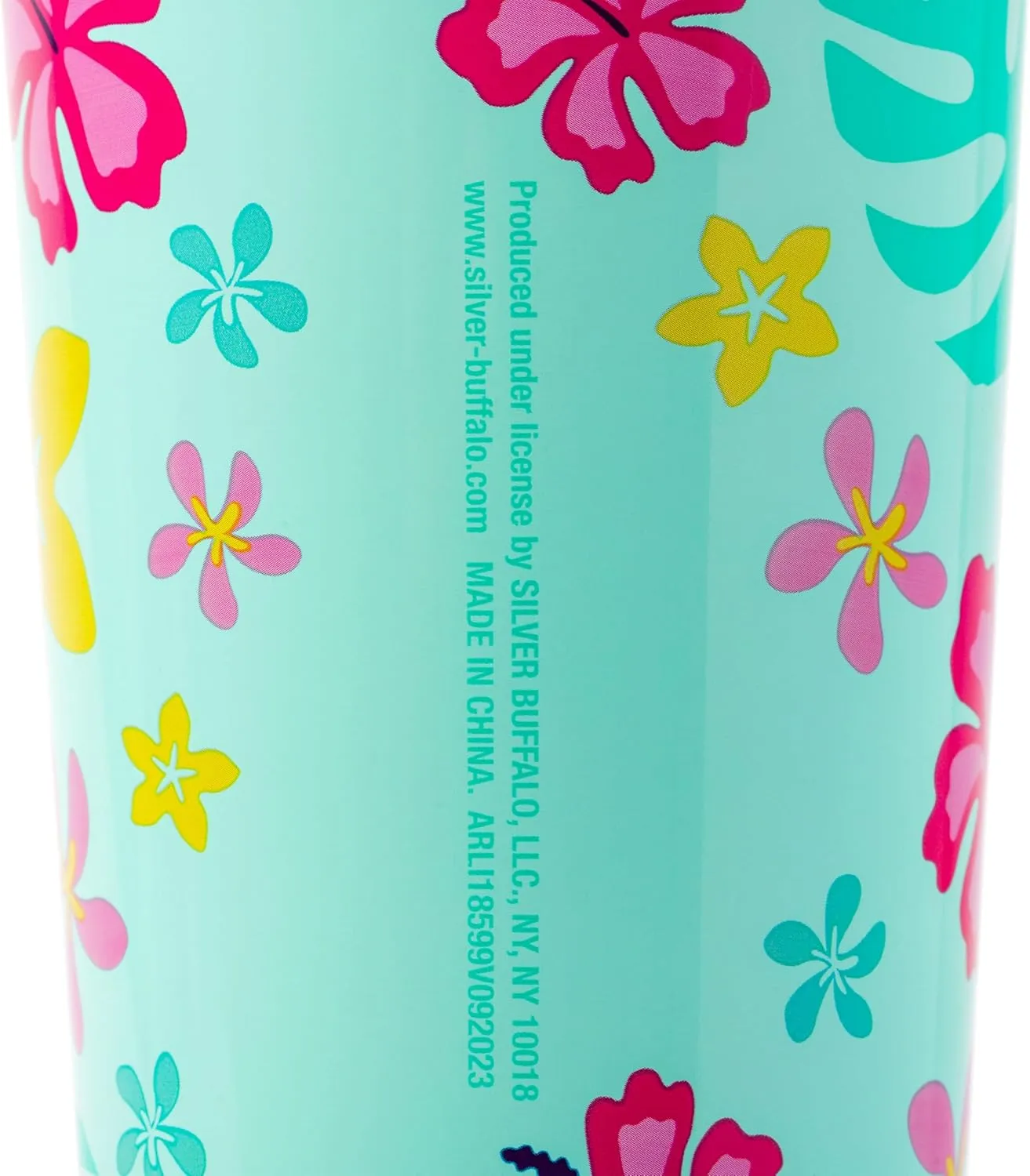 Silver Buffalo Disney Lilo and Stitch Aloha Double Walled Tumbler with Straw, 22 Ounces