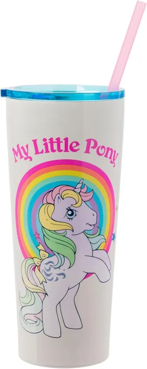 Silver Buffalo My Little Pony Double Walled Stainless Steel Tumbler Featuring Windy, 22 Ounces