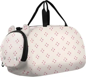 Simple Pattern Four Dots Group Skin Color Boy's Gym Duffel Bag with Shoes Compartment Lightweight Kids Overnighter Duffel Bags for Boys and Girls