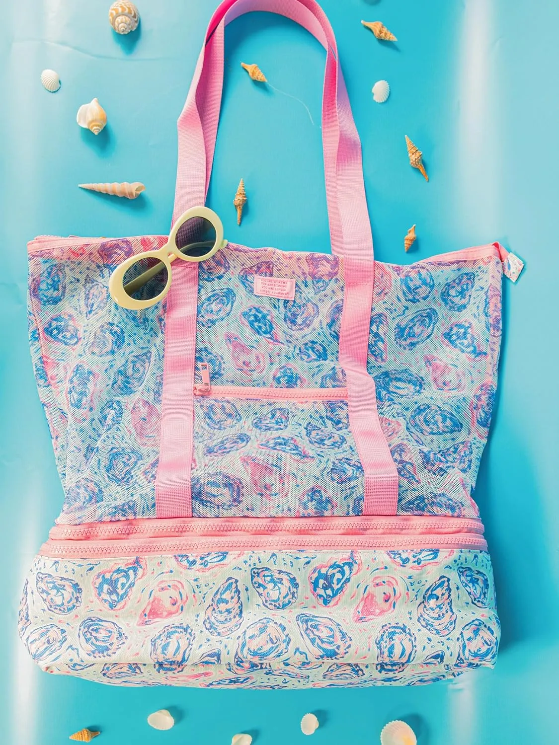 Simply Southern Printed Mesh Beach Bag With Cooler