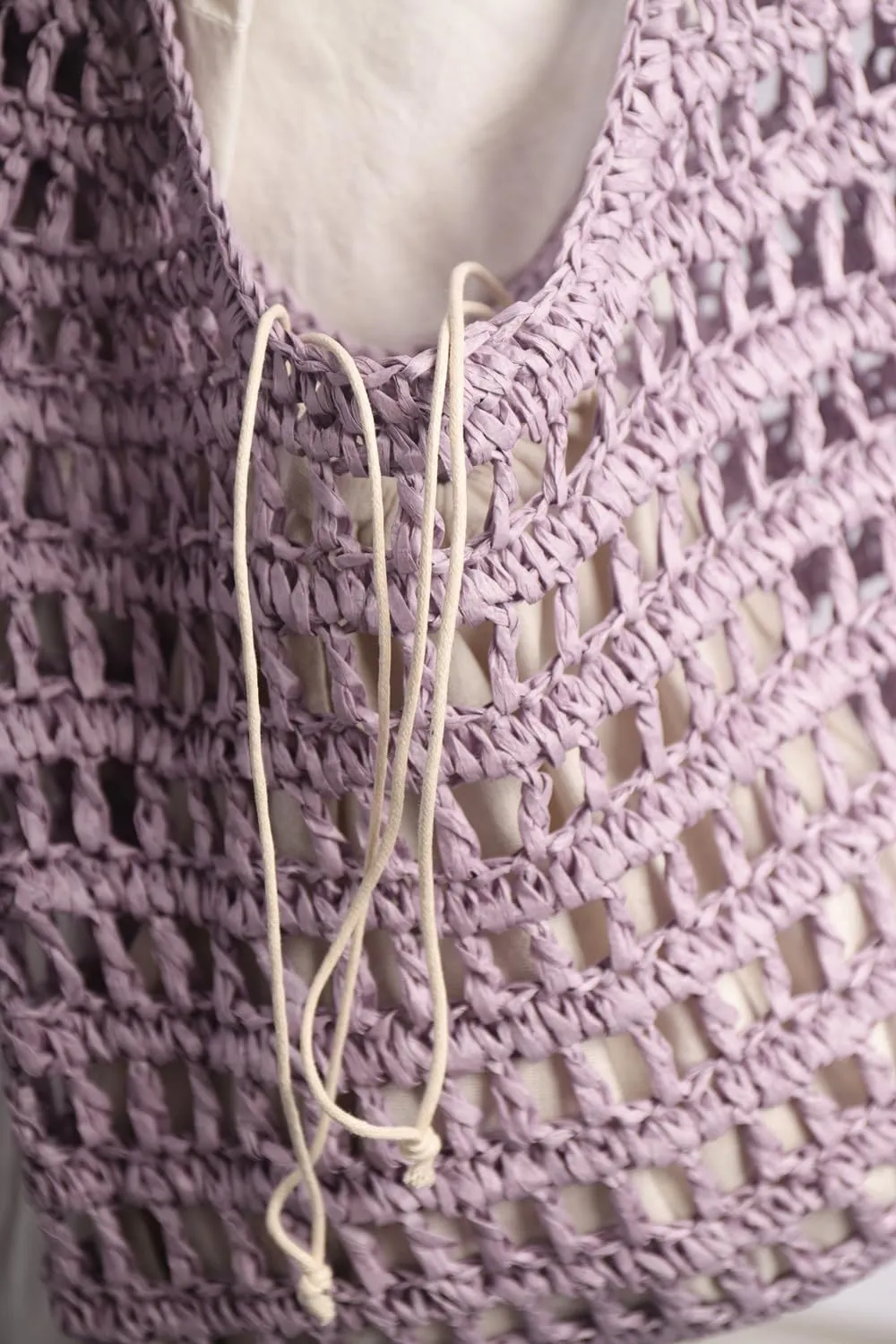 Sither Crochet Bags for Women Summer Beach Mesh Bag Plastic Handbags Knit Hollow Hobo Bag for Gift