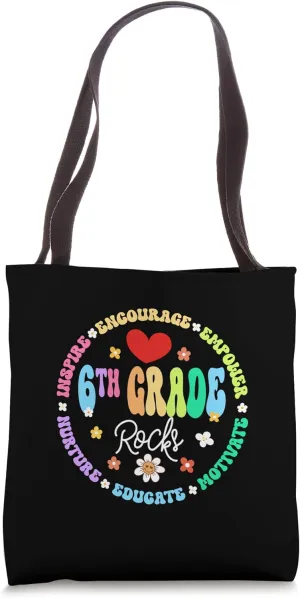 Sixth Grade Teacher Student Back To School 6th Grade Rocks Tote Bag