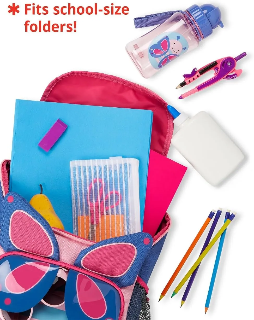 Skip Hop Big Kid Backpack, Zoo Kindergarten Ages 3-4, Butterfly
