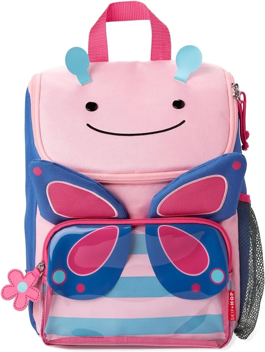 Skip Hop Big Kid Backpack, Zoo Kindergarten Ages 3-4, Butterfly
