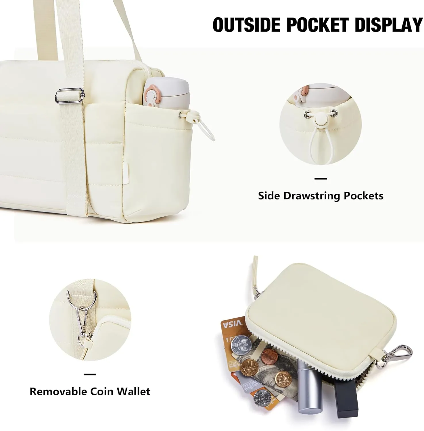 Small Gym Bag for Women 2 Set Mini Gym Duffle Bag with Wet Compartment and Coin Wallet, Gym Tote Bag for Workout/Sport/Travel