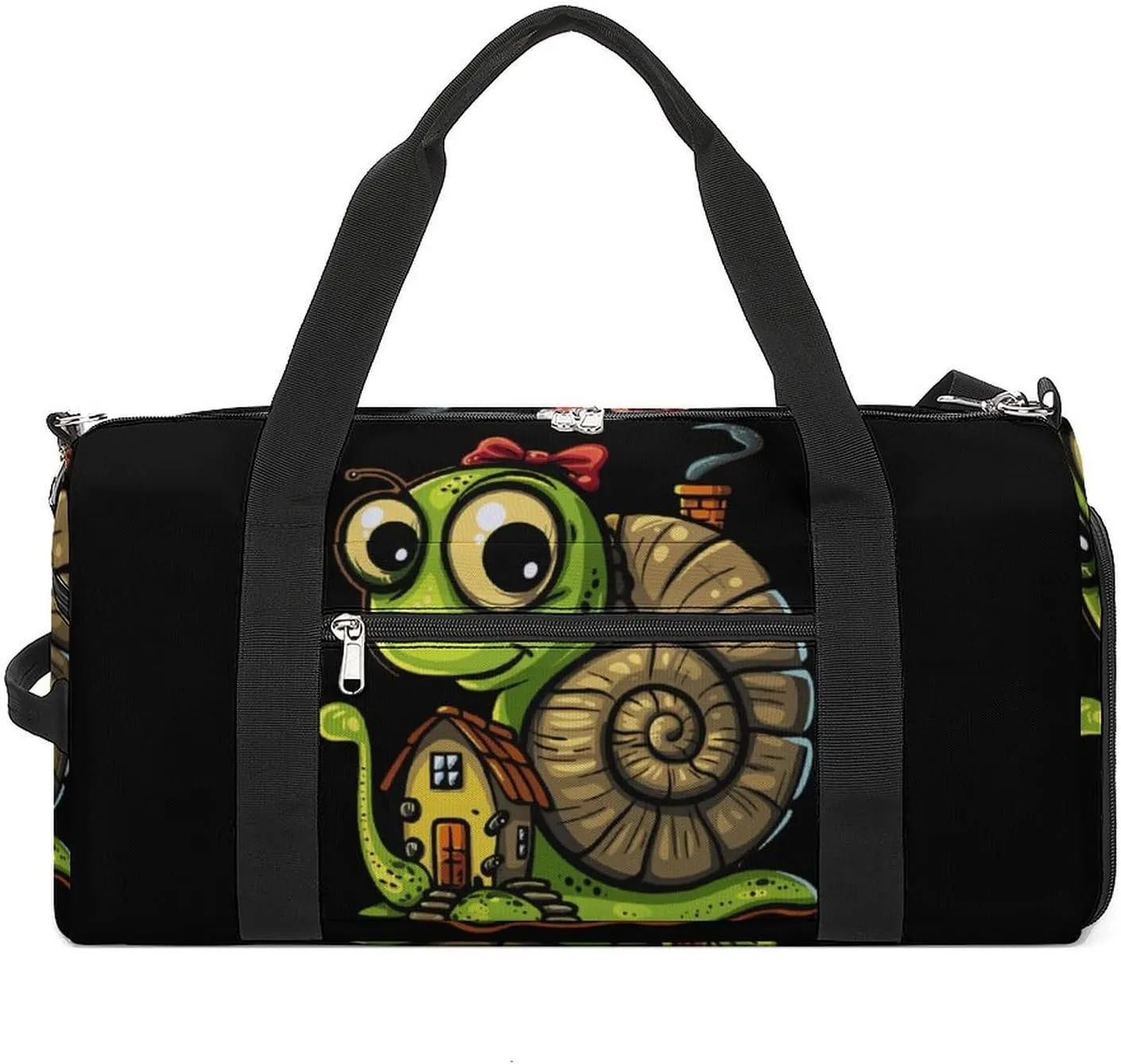 Snail with Shell House Funny Gym Bag Travel Duffel Bags Carry On Weekender Overnight Bag for Women Men