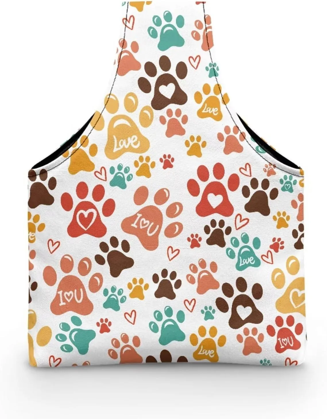 Snilety Cute Paw Needles and Other Supplies Portable Shopping Handbag.Bag Only Portable Knitting & Crochet Storage Bag, Yarn Organizer Tote with Cover and Shoulder Strap for Yarn