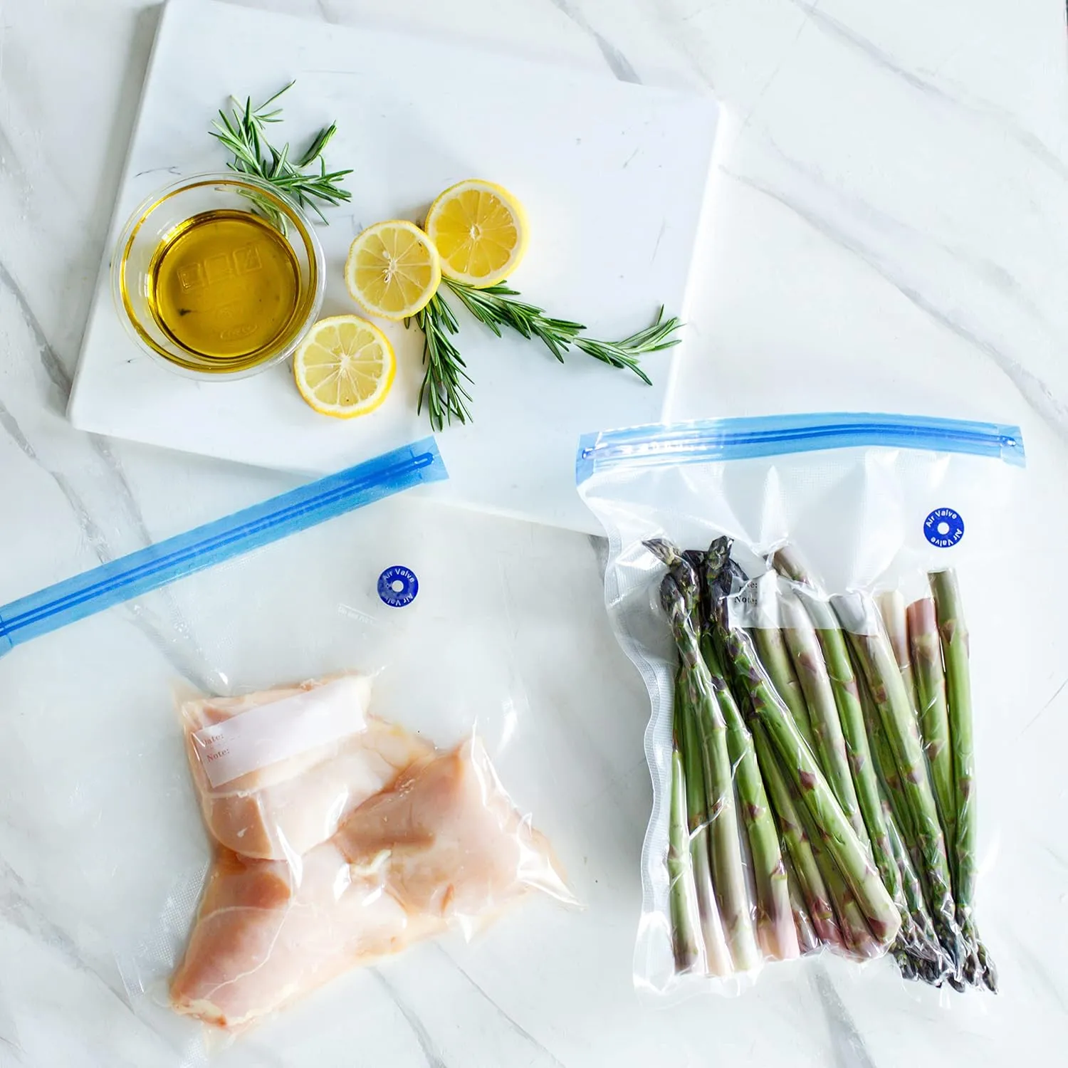 Sous Vide Bags Only Kit For Anova and Joule Cookers, 20 Extra Large Reusable BPA Free Food Vacuum Sealer Bags