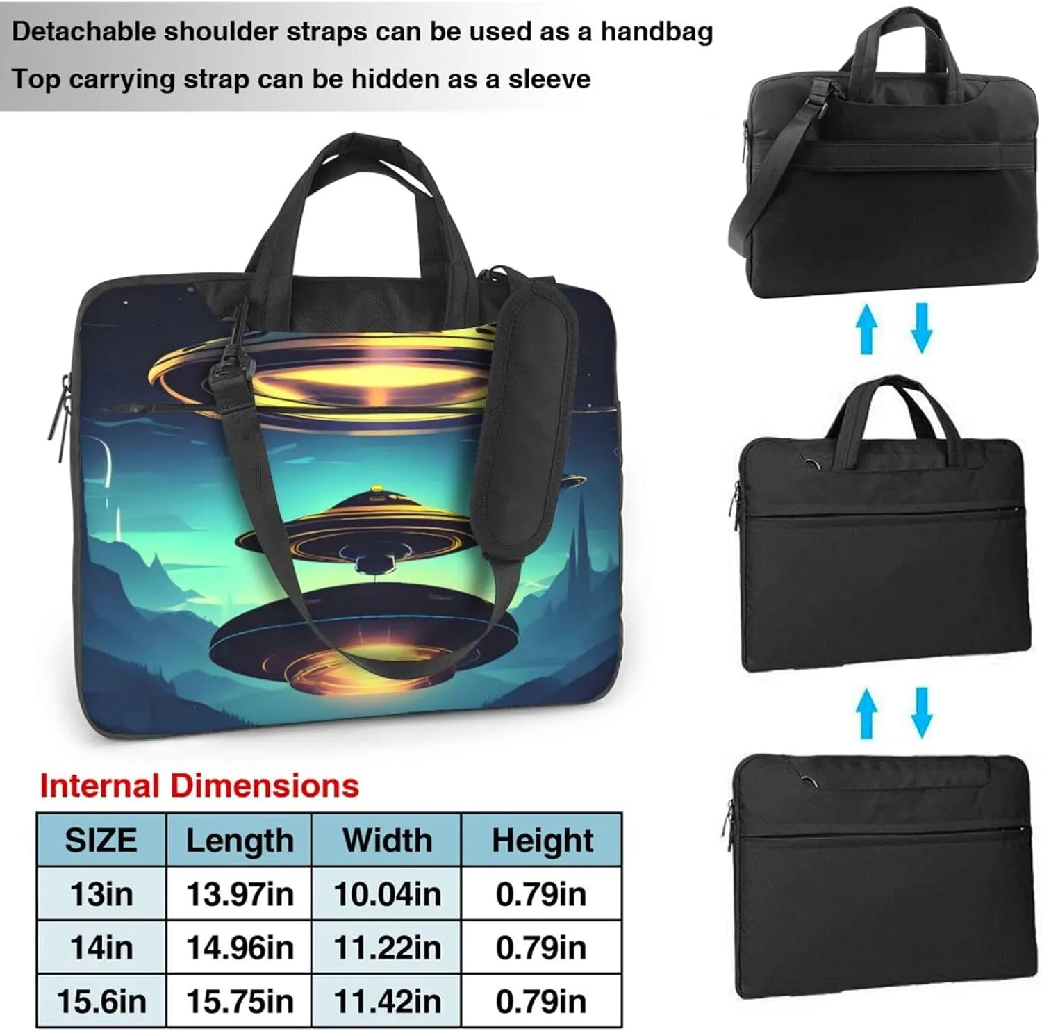 Spacecraft descend Ultra-thin portable shoulder laptop bag Stylish and Protective Shockproof soft lining