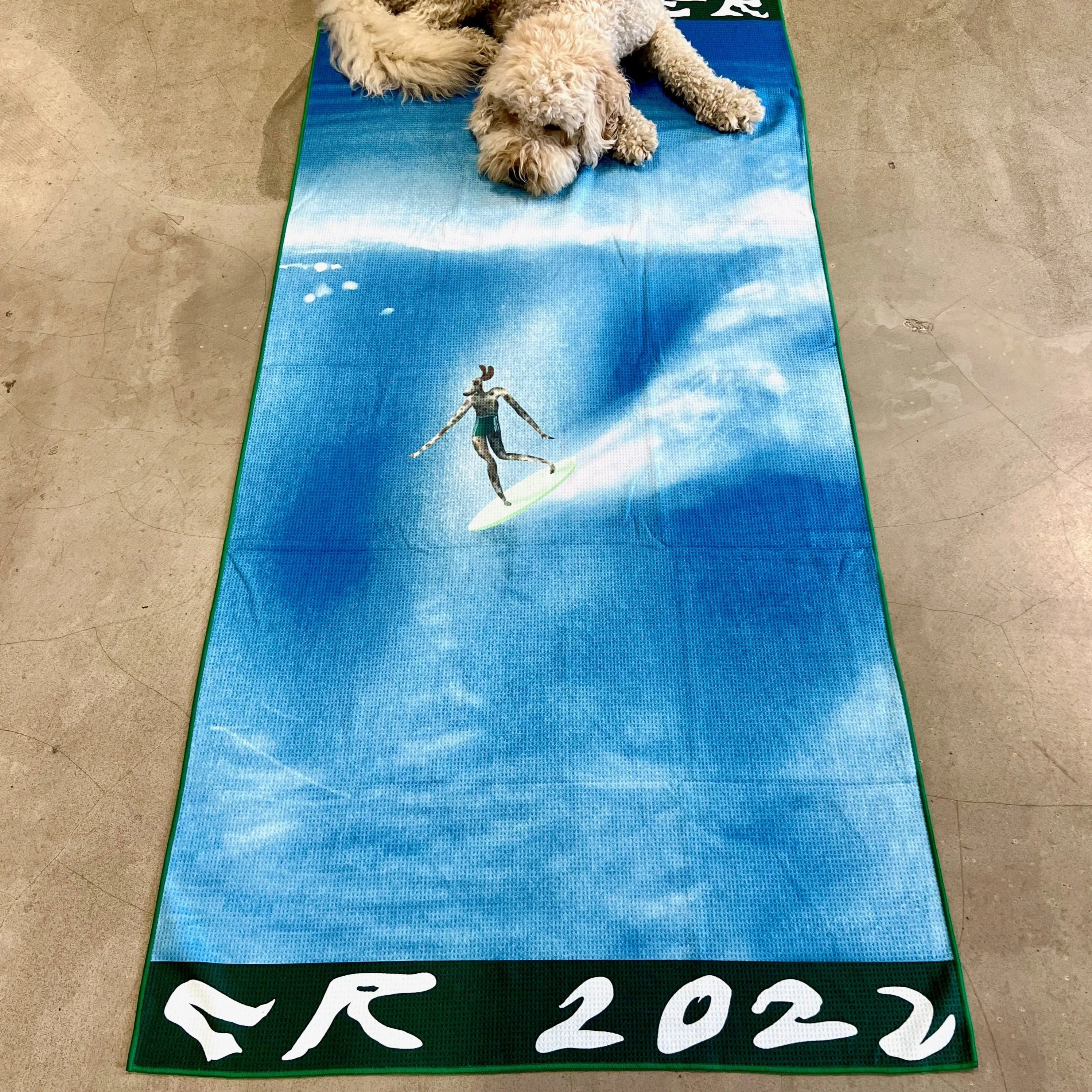 Special Lemon Microfibre Beach Towel - Surfer Dog