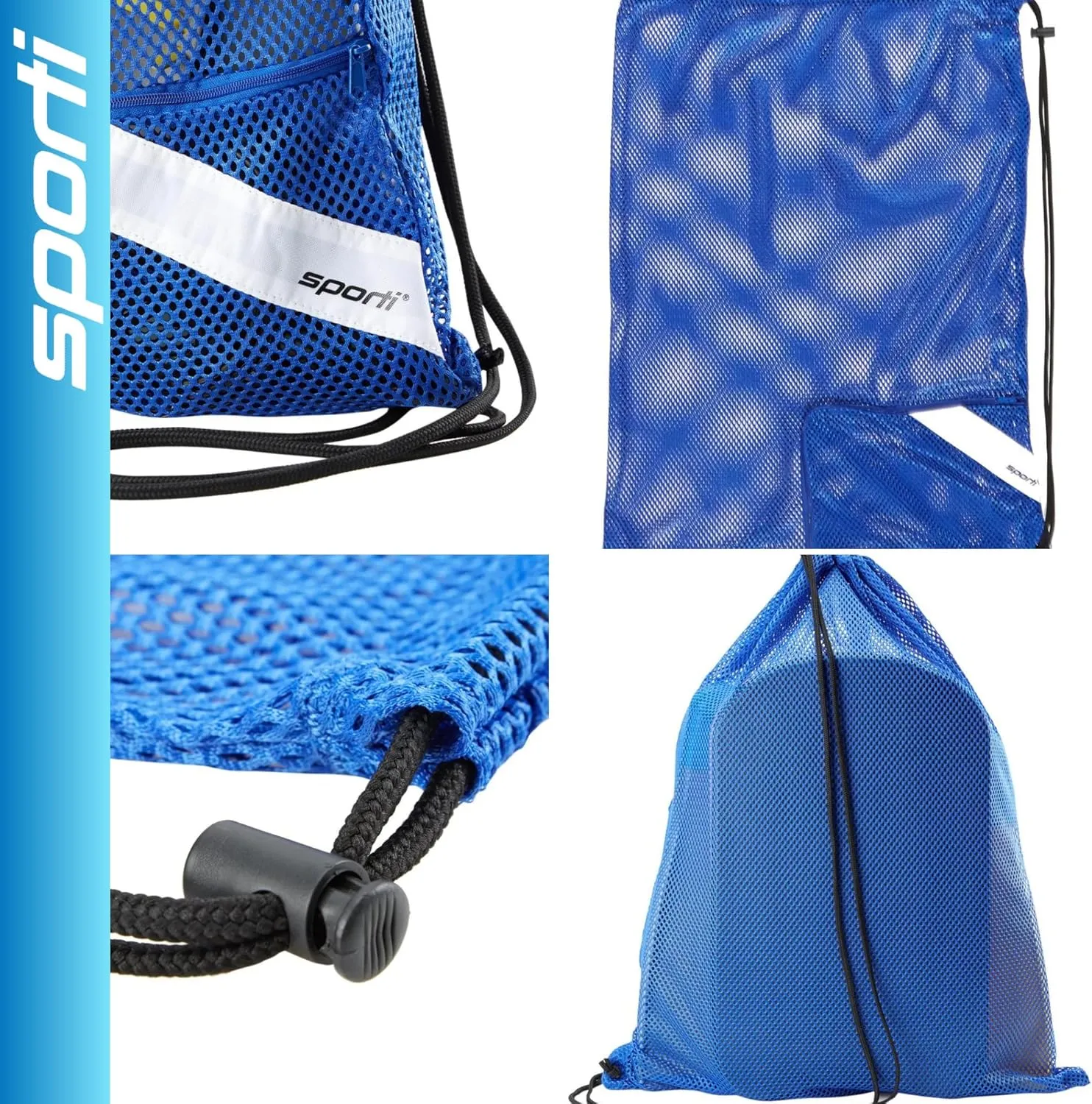 Sporti Swimming Equipment Bags, Mesh Drawstring Backpack,Swim Bag for Swimmers,Mesh Backpack for Beach