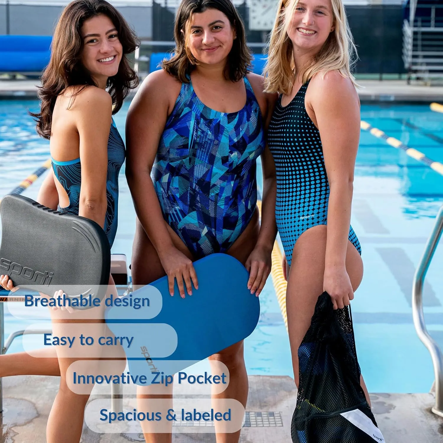 Sporti Swimming Equipment Bags, Mesh Drawstring Backpack,Swim Bag for Swimmers,Mesh Backpack for Beach