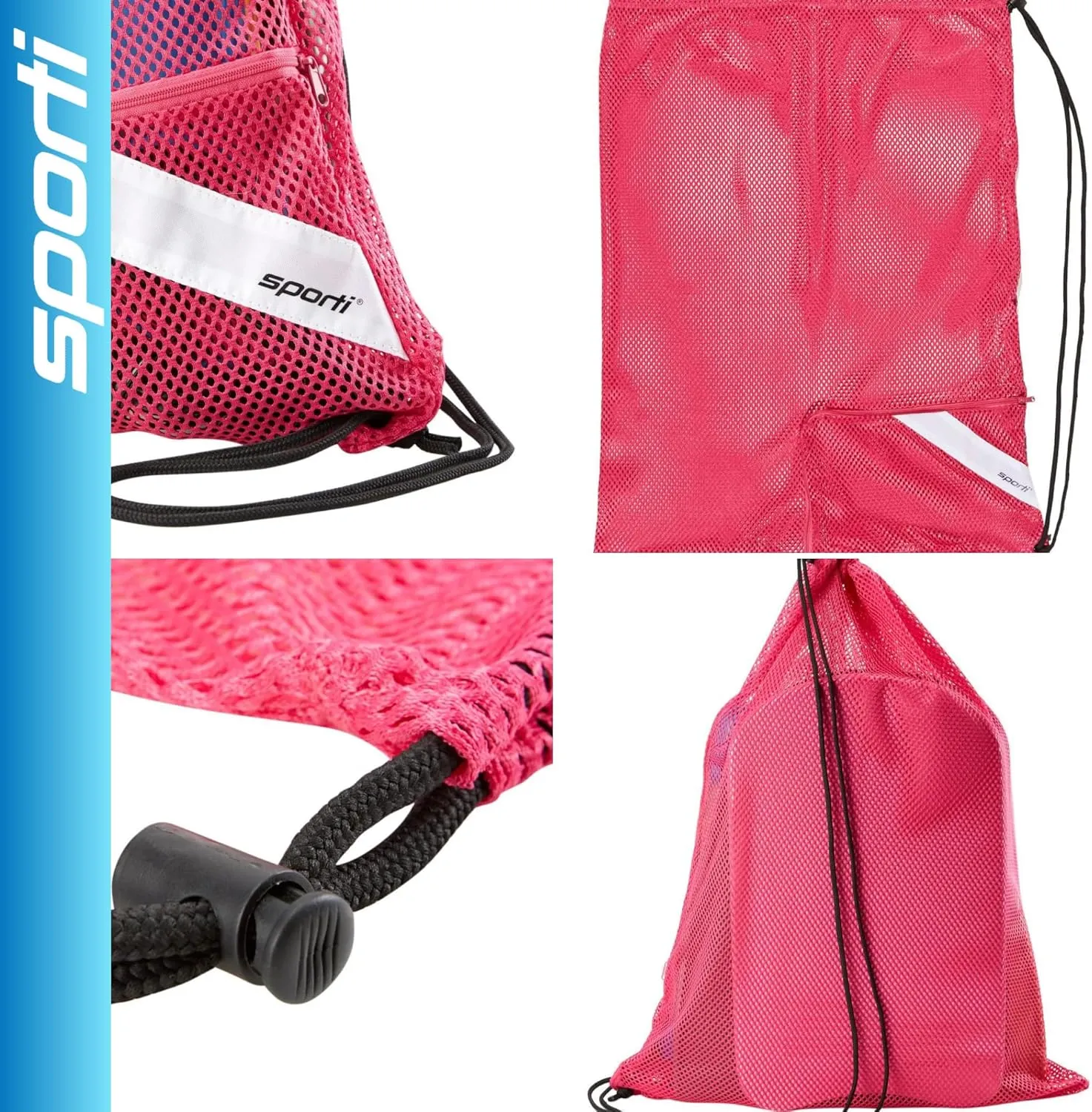 Sporti Swimming Equipment Bags, Mesh Drawstring Backpack,Swim Bag for Swimmers,Mesh Backpack for Beach