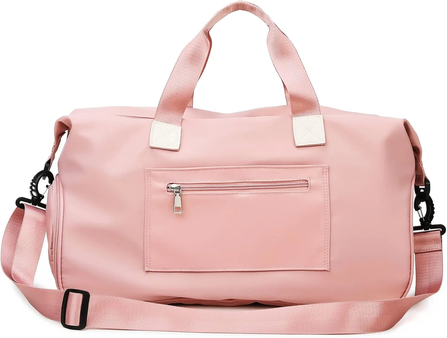 Sports Duffel Bags for Women and Men Portable gym bag with Wet Pocket & Separate Shoes Compartment Short Travel Organizer Tote Shoulder Bag, Pink