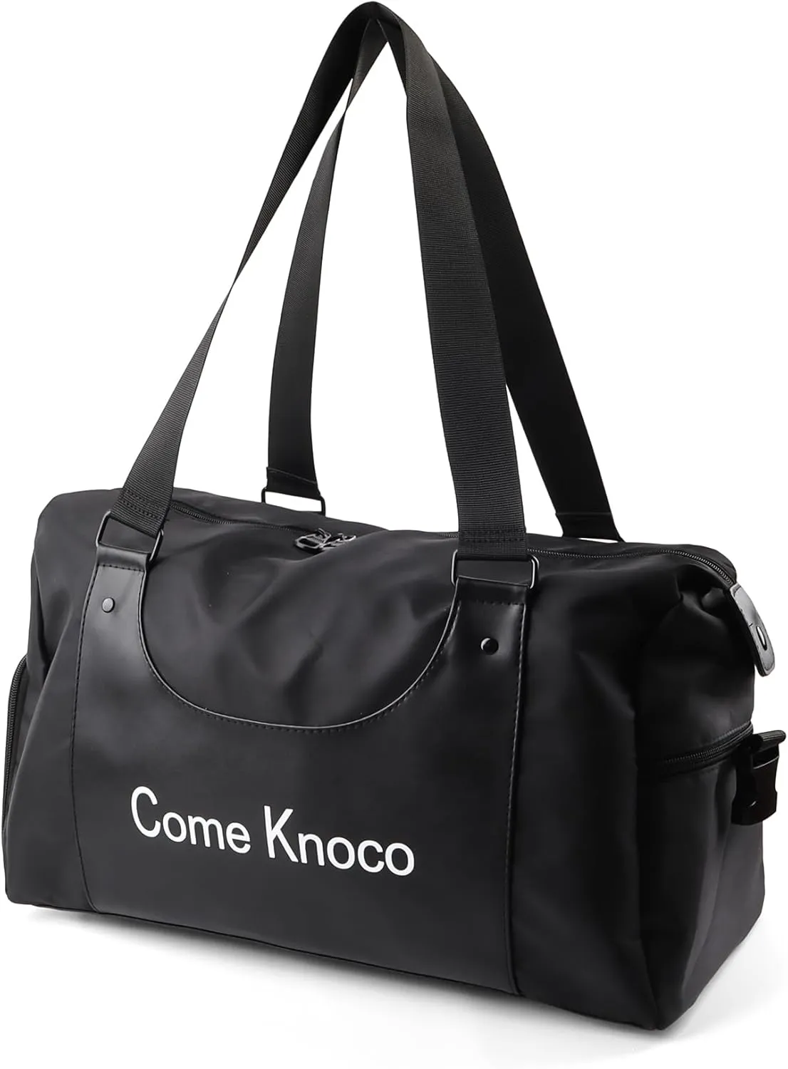 Sports Duffle Bag for Gym - Water-Resistant Training Bags with Shoe & Wet Compartments Yoga Swim Bag for Women Men Weekend Travel Accessories（Black）