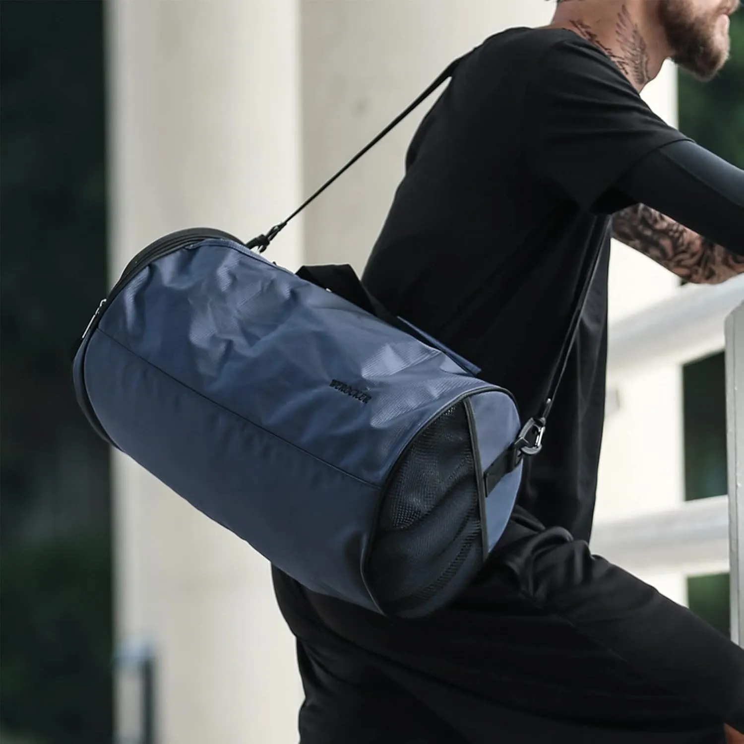 Sports Gym Bag for Men Women with Wet Pocket & Shoes Compartment,Small Travel Duffel Bag