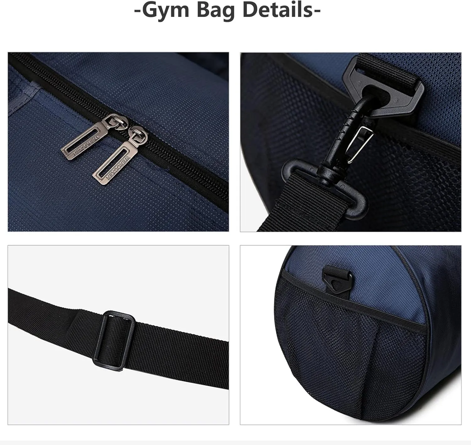 Sports Gym Bag for Men Women with Wet Pocket & Shoes Compartment,Small Travel Duffel Bag