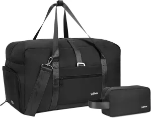 sportsnew Sports Gym Travel Duffel Bags Weekender Overnight Shoulder with Shoes Compartment and Wet Dry Storage Pockets with Adjustable Yoga Mat Holder Bags for Women Black