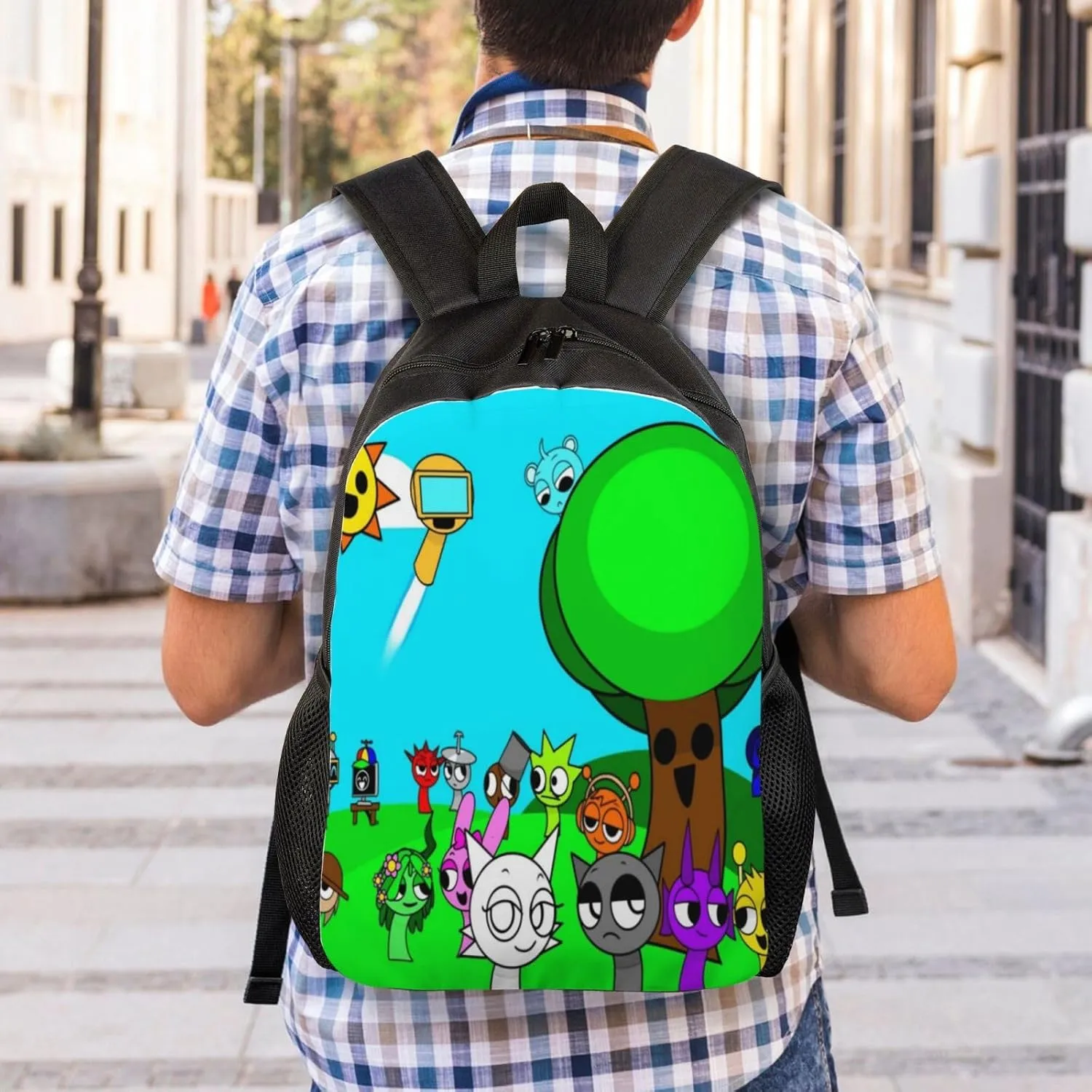 Sprunki Backpack, Oxford Cloth Travel Backpack, Sturdy And Durable