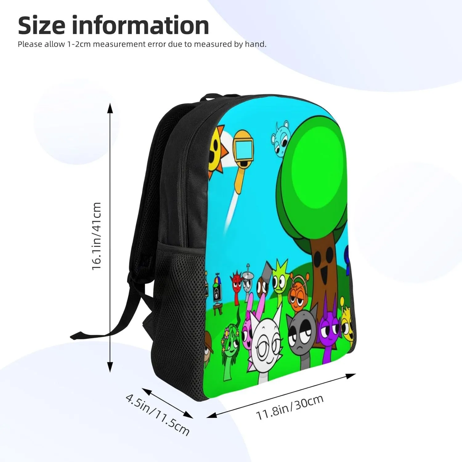 Sprunki Backpack, Oxford Cloth Travel Backpack, Sturdy And Durable