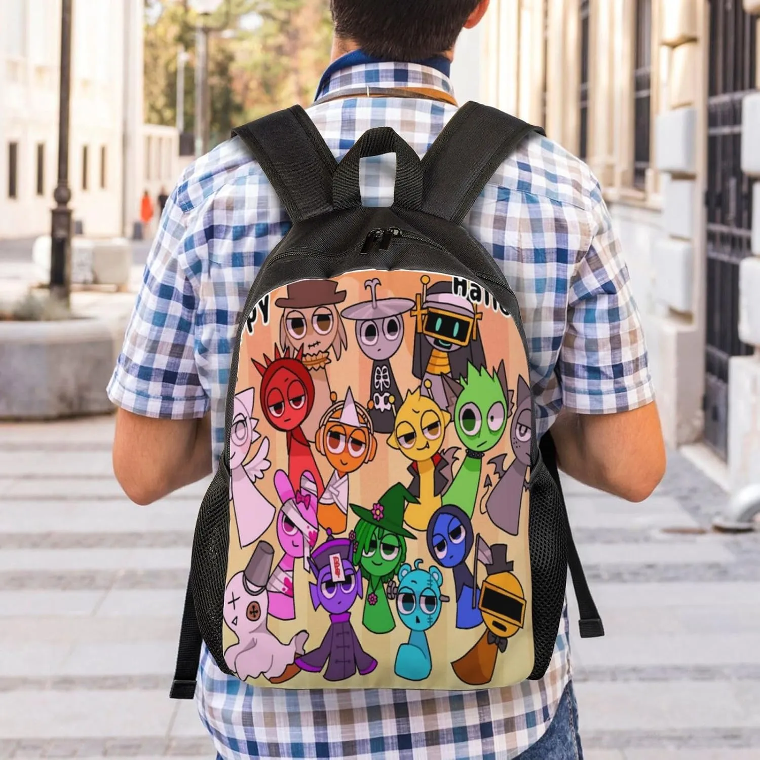 Sprunki Backpack, Oxford Cloth Travel Backpack, Sturdy And Durable
