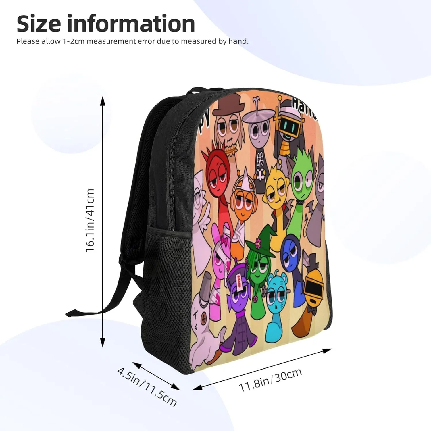 Sprunki Backpack, Oxford Cloth Travel Backpack, Sturdy And Durable