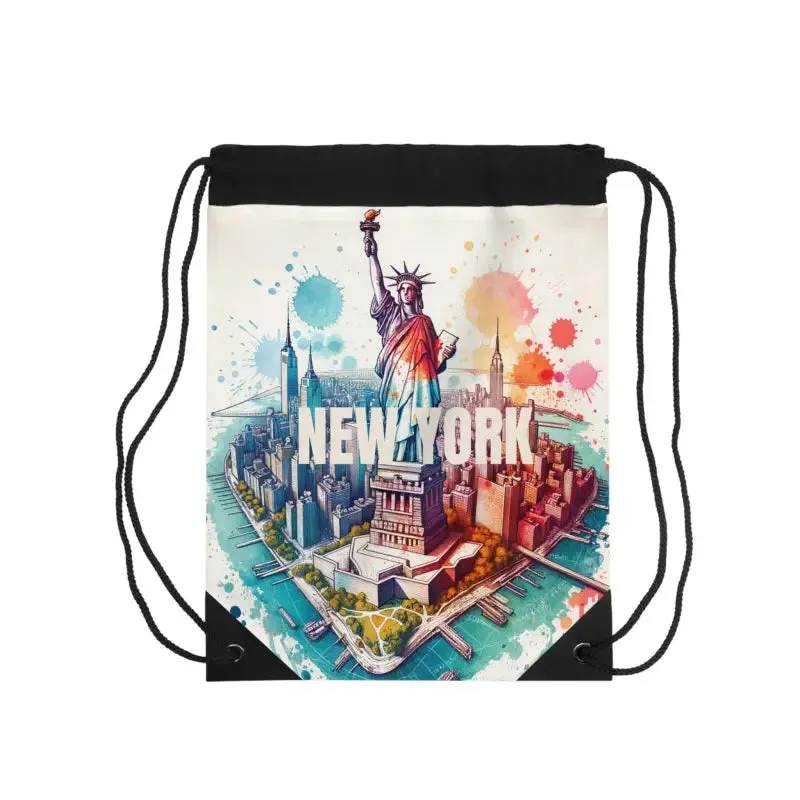 Statue of Liberty Drawstring Bag for Trendy Fashion