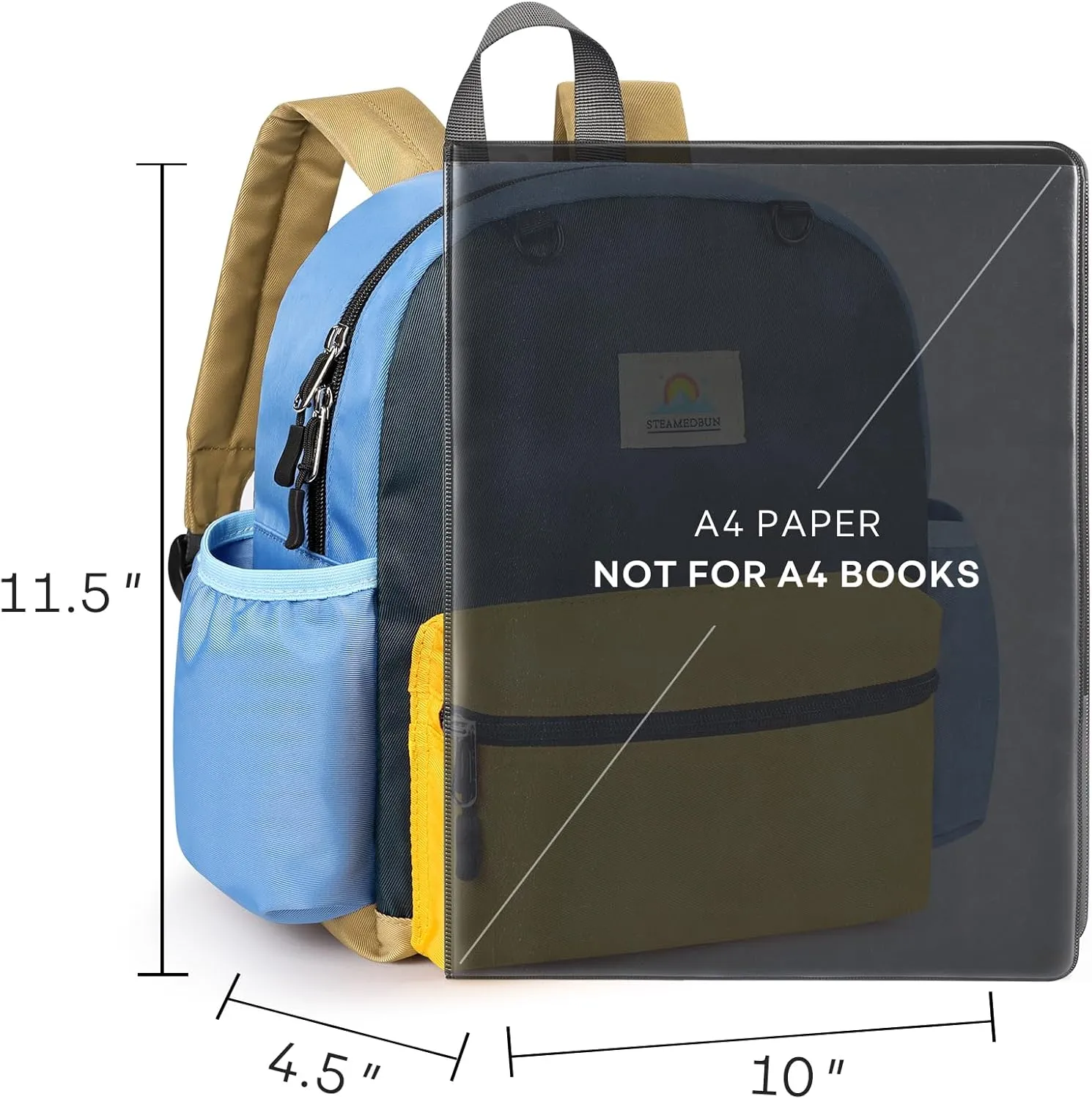 STEAMEDBUN Toddler Backpack for Boys 2-4: Preschool Kindergarten Backpack - 12 inch Daycare Backpack