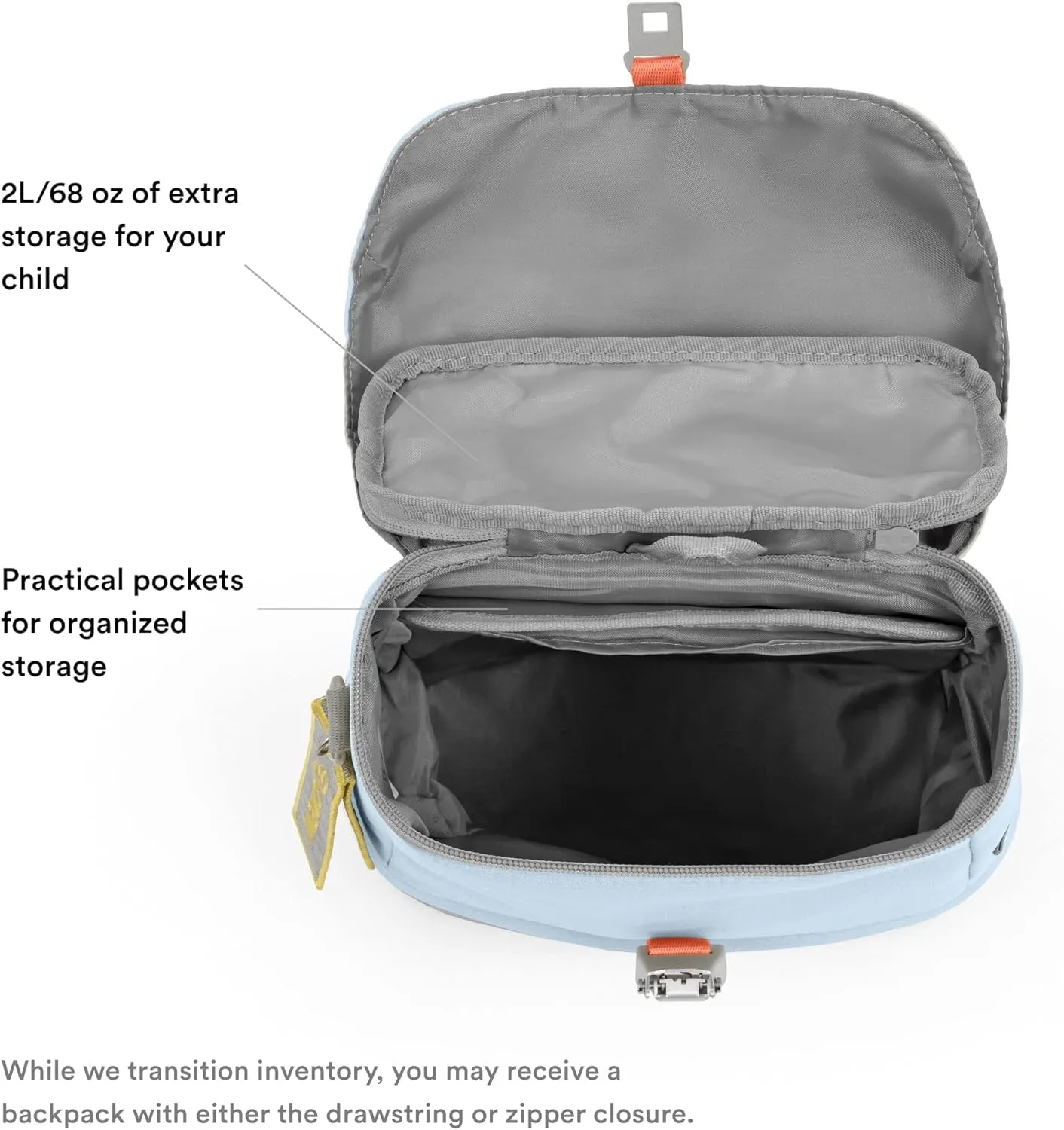 Stokke JetKids BackPack, Blue Sky - Expandable Design for Kids 2-7 Years Old - Easy-to-Clean, Water Repellent Fabric - Includes Pull-Out Seat Pad, Name Tag & Detachable Captain Stripes