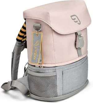 Stokke JetKids BackPack, Pink Lemonade - Expandable Design for Kids 2-7 Years Old - Easy-to-Clean, Water Repellent Fabric - Includes Pull-Out Seat Pad, Name Tag & Detachable Captain Stripes