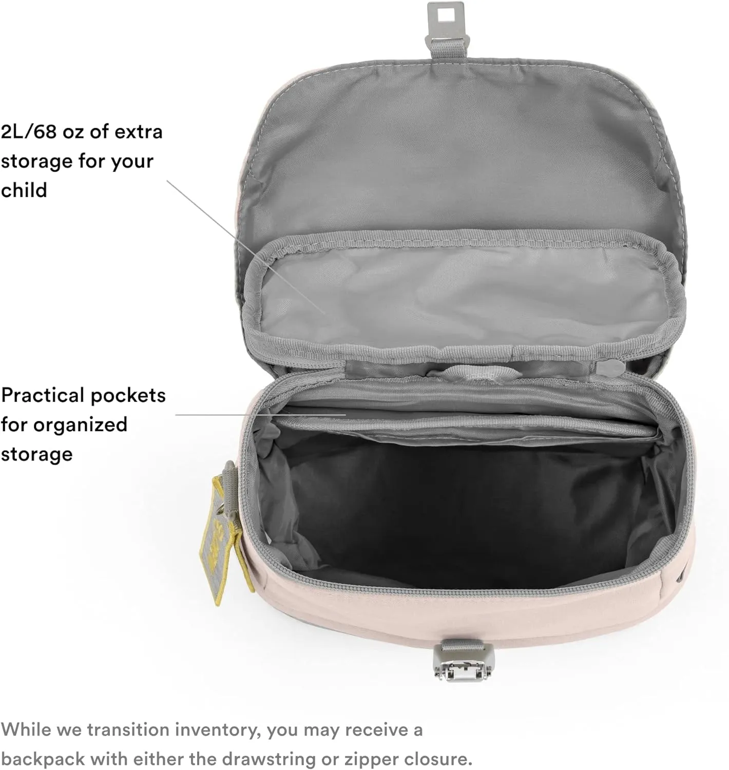 Stokke JetKids BackPack, Pink Lemonade - Expandable Design for Kids 2-7 Years Old - Easy-to-Clean, Water Repellent Fabric - Includes Pull-Out Seat Pad, Name Tag & Detachable Captain Stripes