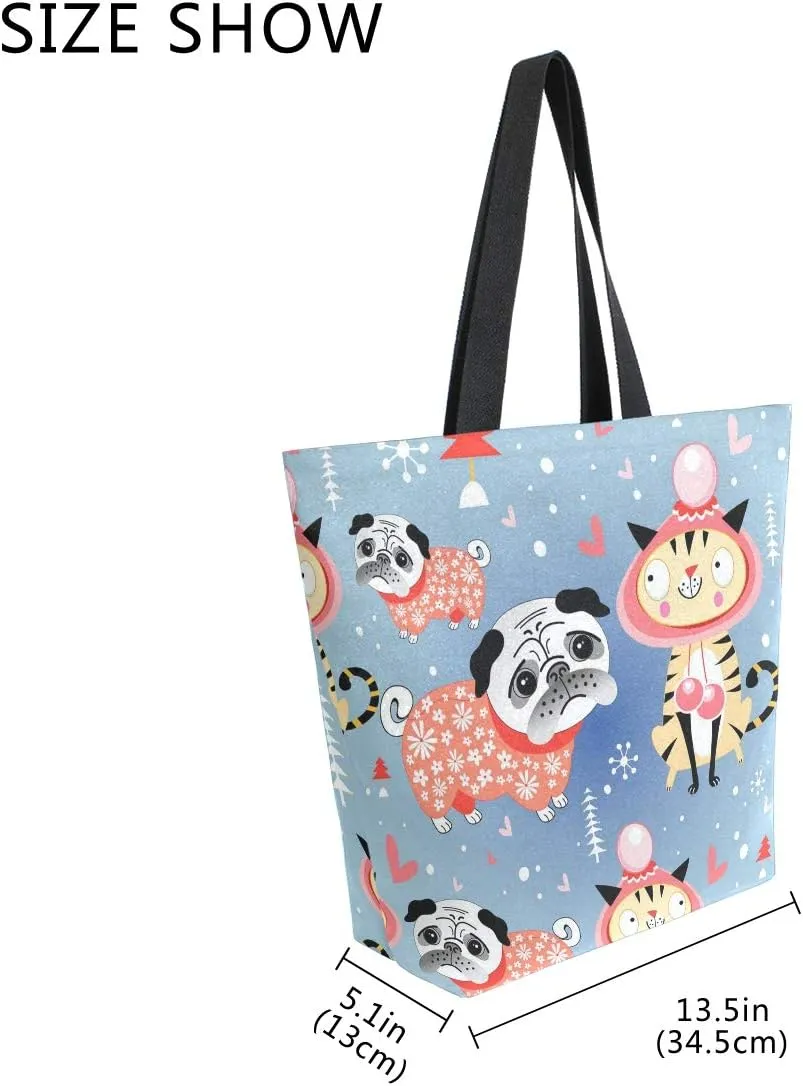SUABO Tote Bag Reusable Grocery Bags Women Canvas Shopping Bag for Outdoor