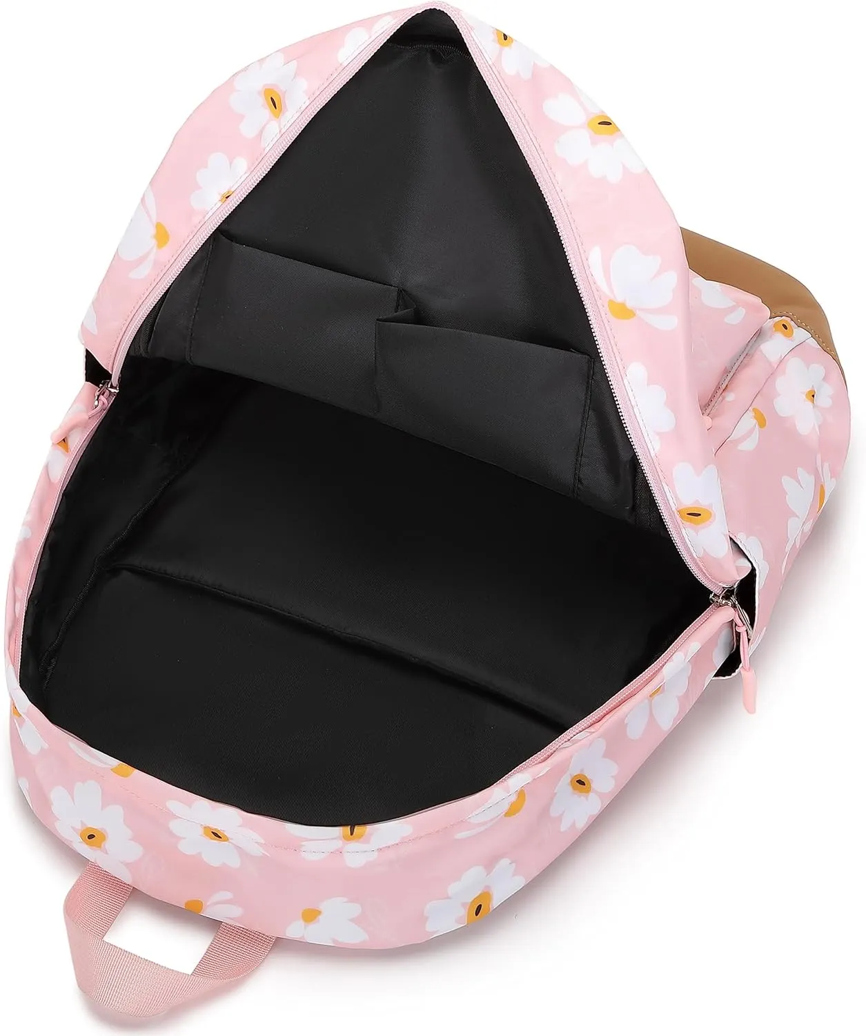 Sugaroom School Backpack for Girls Kids Backpack with Lunch Box Lightweight Water Resistant Daisy Bookbags Set
