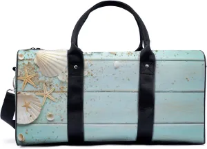 Summer Plank Shells Travel Duffel Bag for Woman Weekender Bag Man Tote Gym Bag Sport Gym Bag Hospital Bag for Labor and Delivery Overnight Bag Luggage Bag