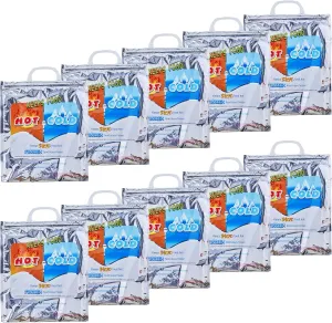 Superio Hot and Cold Insulated Bags for Food Delivery, Grocery Shopping Bags, Food Storage for Hot and Frozen Food for Travel, Disposable Cooler Bag, Reinforced Thermal Lunch Bag (10, 12"x13.5")