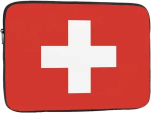 Swiss Flag Laptop Inner Bag Laptop Sleeve Case Briefcase Carrying Laptop Cover