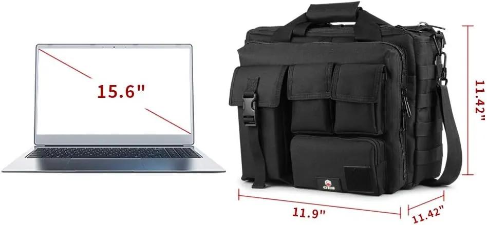 Tactical Briefcase, GES 15.6 Inch Men's Messenger Bag Military Briefcase for Men
