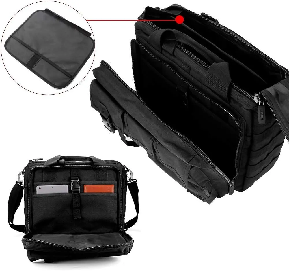 Tactical Briefcase, GES 15.6 Inch Men's Messenger Bag Military Briefcase for Men