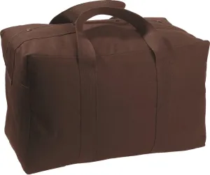 Tactical Parachute Cargo Bag LARGE Cotton Canvas Carry Bag, 24" x 15" x 13" - Earth Brown